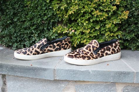 michael kors keaton leopard slip on|michael kors leather slip ons.